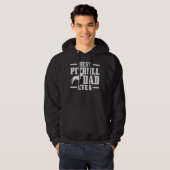 Best Pitbull Dad over Funny Dog Owner Pitb Hoodie (Voorkant volledig)