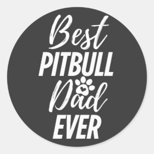 Best Pitbull Dog Dad ooit Ronde Sticker
