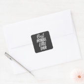 Best Pitbull Dog Dad ooit Vierkante Sticker (Envelop)