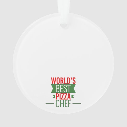 Best Pizza Chef ter wereld - rood wit groen Ornament (achterkant)