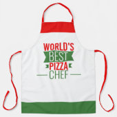 Best Pizza Chef ter wereld - rood wit groen Schort (Voorkant)