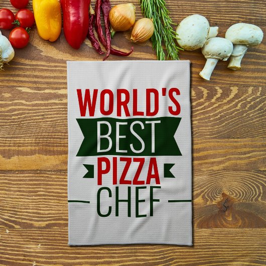 Best Pizza Chef ter wereld - rood wit groen Theedoek
