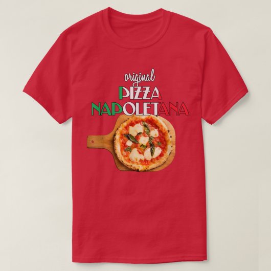 Best pizza Margherita original Neapolitan pizza T-shirt (Design voorkant)