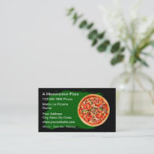 Best Pizza Shop Business Cards Visitekaartje (Staand voorkant)
