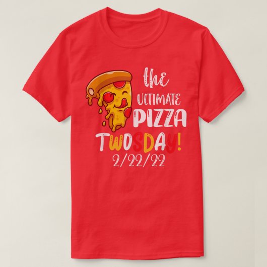 Best Pizza Twosday Dinsdag 22 februari 2022 100 T-shirt (Design voorkant)