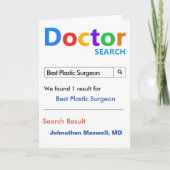 Best Plastic Surgeon Search Bedankkaart (Voorkant)