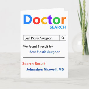 Best Plastic Surgeon Search Bedankkaart