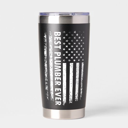 Best Plumber Ever Gift Funny Plumber Appreciation Geïsoleerde Drinkbeker (Voorkant)