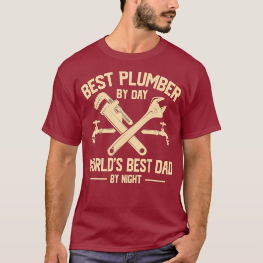 Best Plumber graphic BirthDay Gift for Dad T-shirt (Voorkant)