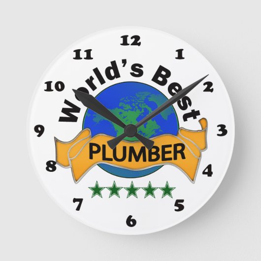 Best Plumber ter wereld Ronde Klok (Voorkant)