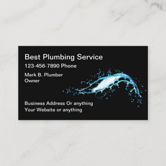 Best Plumbing Service Visitekaartjes (Voorkant)