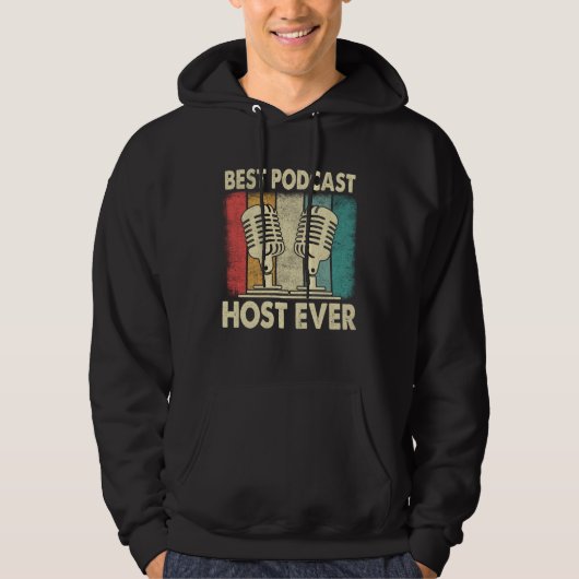 Best Podcast Host Ever  Podcaster Podcasting Inter Hoodie (Voorkant)