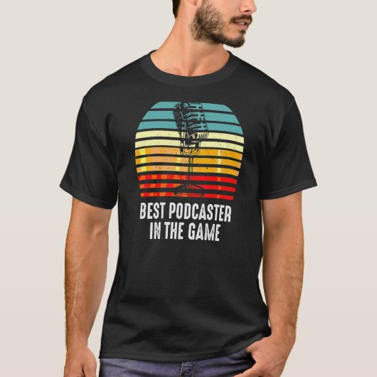 Best Podcaster Podcasting Interview Radio Content T-shirt (Voorkant)