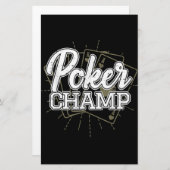 Best Poker Player Poker Cards Game Briefpapier (Voorkant / Achterkant)