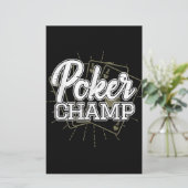 Best Poker Player Poker Cards Game Briefpapier (Staand voorkant)