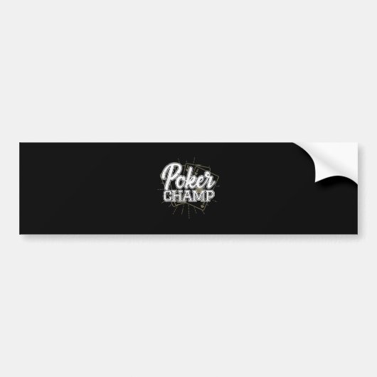 Best Poker Player Poker Cards Game Bumpersticker (Voorkant)