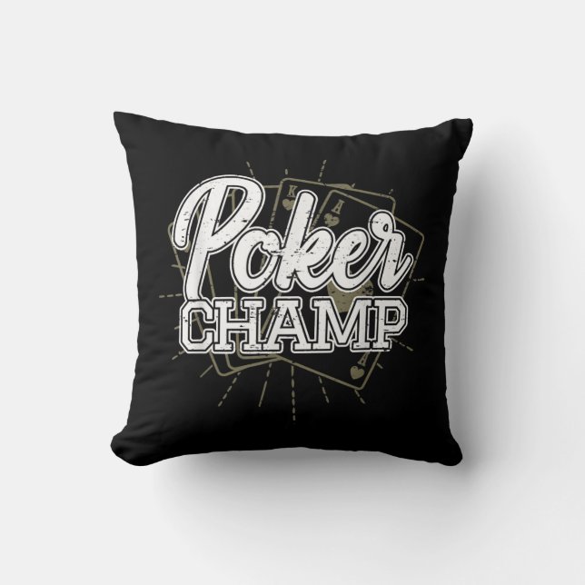 Best Poker Player Poker Cards Game Kussen (Voorkant)