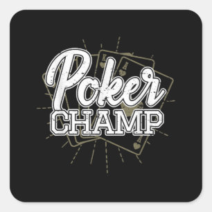Best Poker Player Poker Cards Game Vierkante Sticker