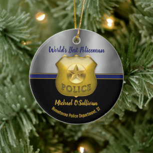 Best Policeman Photo Keepomwille Keramisch Ornament