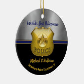 Best Policeman Photo Keepomwille Keramisch Ornament (Rechts)