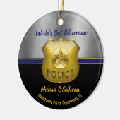 Best Policeman Photo Keepomwille Keramisch Ornament (Links)