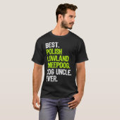 Best Polish Lowland Sheepdog Dog Uncle Ever T-shirt (Voorkant volledig)