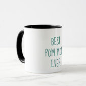 Best Pom Mam ooit Funny Pommeren Eigenaar Mok (Voorkant links)