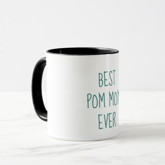Best Pom Mam ooit Funny Pommeren Eigenaar Mok (Voorkant links)