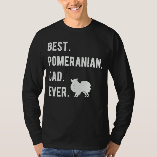 Best Pomeranian Dad Ever  Mens Pom Dogs  Dad T-shirt (Voorkant)