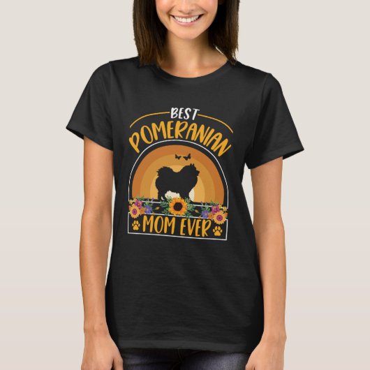 Best Pomeranian Mom Ever  1 T-shirt (Voorkant)