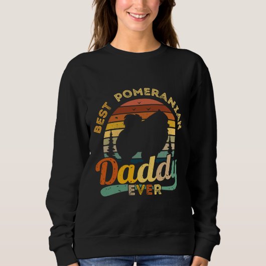 Best Pommeren Papa Ever Retro Trui (Voorkant)