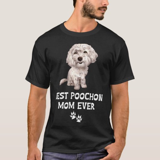 Best Poochon Mam ooit voor Bichon Cross Poodle Lov T-shirt (Voorkant)