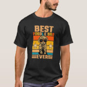 Best Poodle Dad ever Retro Dog Owner Dog Walking T-shirt (Voorkant)