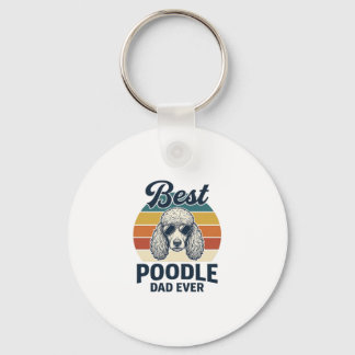 Best Poodle Dad Ever Vintage Engraved Dog Shirt_1 Sleutelhanger