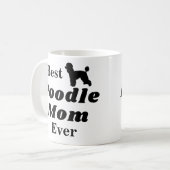 Best Poodle Mam Ever Coffee Mok (Voorkant links)