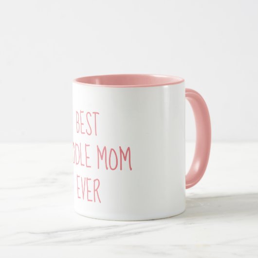 Best Poodle Mam ooit Funny Poodle Eigenaar Mok (Voorkant rechts)