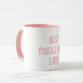 Best Poodle Mam ooit Funny Poodle Eigenaar Mok (Voorkant links)