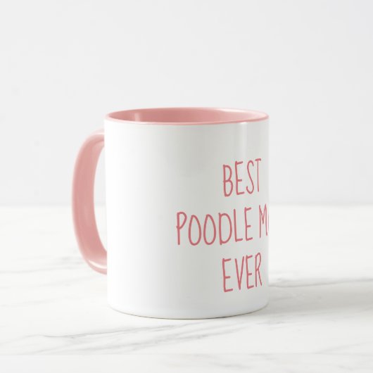 Best Poodle Mam ooit Funny Poodle Eigenaar Mok (Voorkant links)