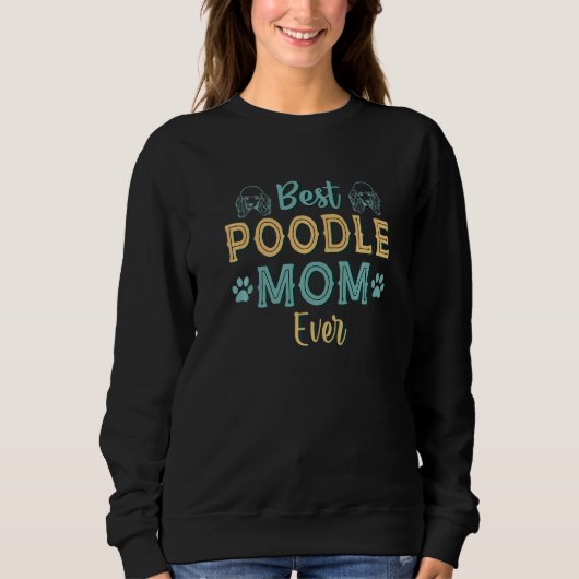 Best Poodle Mam ooit Poodle Dog Mam  Premiu Trui (Voorkant)