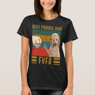 Best Poodle Papa ooit Retro Poodle Fathers T-shirt