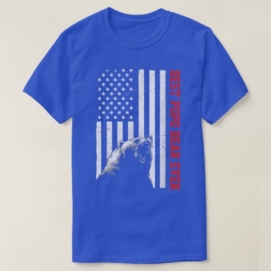 Best Popo Beer ooit Amerikaanse vlag Vaderdag T-shirt (Design voorkant)