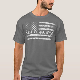 Best Poppa ever America Flag Gift for Men Vader's T-shirt