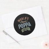 Best Poppa Ronde Sticker (Envelop)