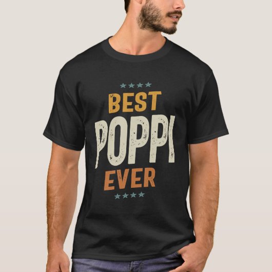 Best Poppi Ever - De ultieme vader en opa T-shirt (Voorkant)