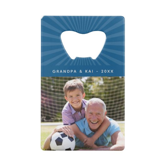 Best Poppop Ever | Aangepaste foto op opa Creditkaart Flessenopener (Achterkant)