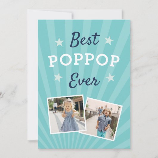 Best Poppop Ever | Foto Vaderdag Kaart (Voorkant)