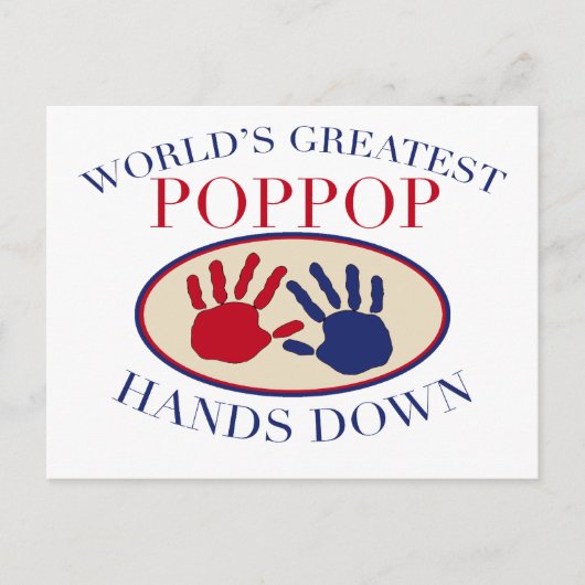 Best PopPop Hands Down Briefkaart (Voorkant)