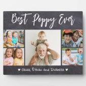 Best Poppy Ever Grandkids 5 Foto schoolbord Fotoplaat (Voorkant)
