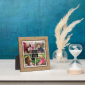 Best Poppy Ever Grandpa 4 Photo Collage Burlap Fotoplaat (Insitu)