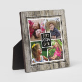 Best Poppy Ever Grandpa 4 Photo Collage Rustic Fotoplaat (Voorkant)
